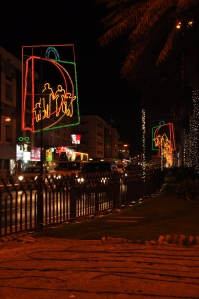 Streets lit up during the Shopping festival PC: Christine Cherian